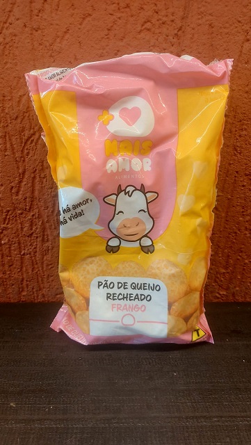 Pão de Queijo recheado de frango - Mais Amor congelado